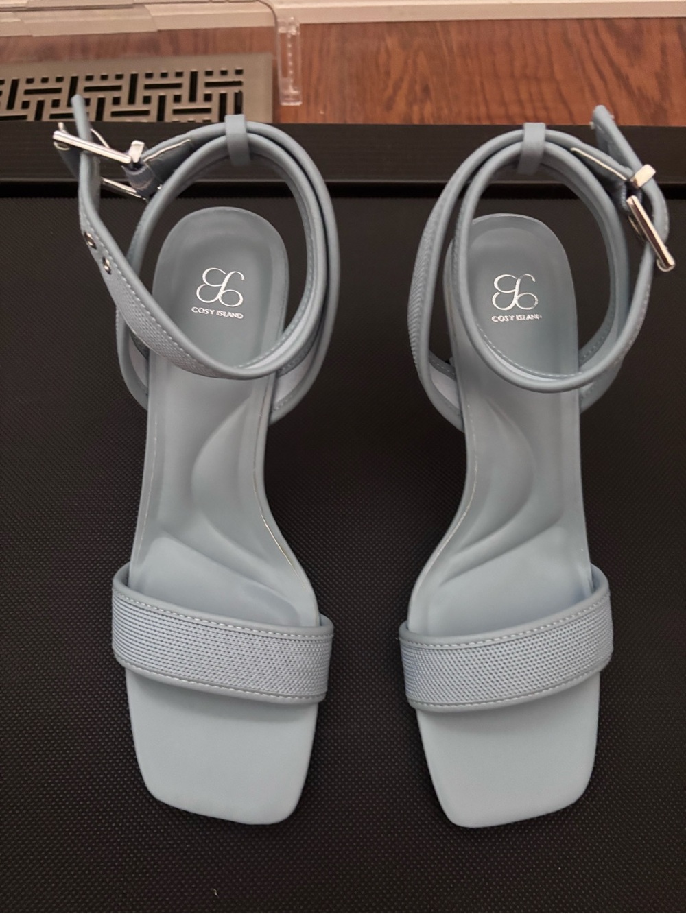 Cozy Island Women's Powder Blue Ankle-Strap Sandals
